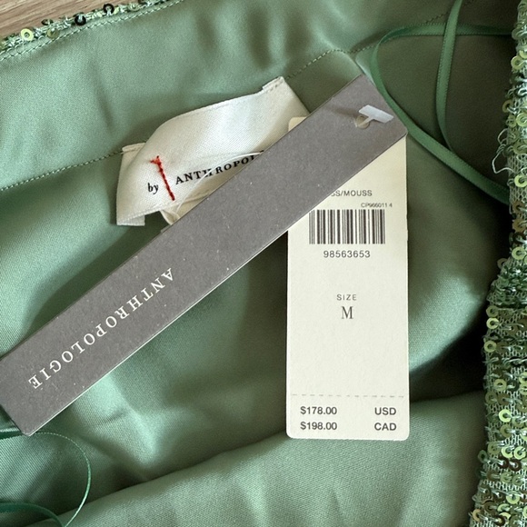 Anthropologie Mint Green Sequin Dress - Picture 4 of 5